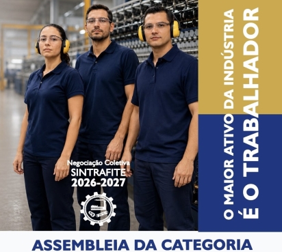 Sintrafite convoca trabalhadores têxteis para assembleia neste domingo
